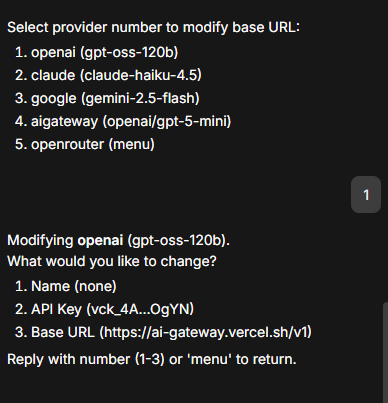 Modify provider options